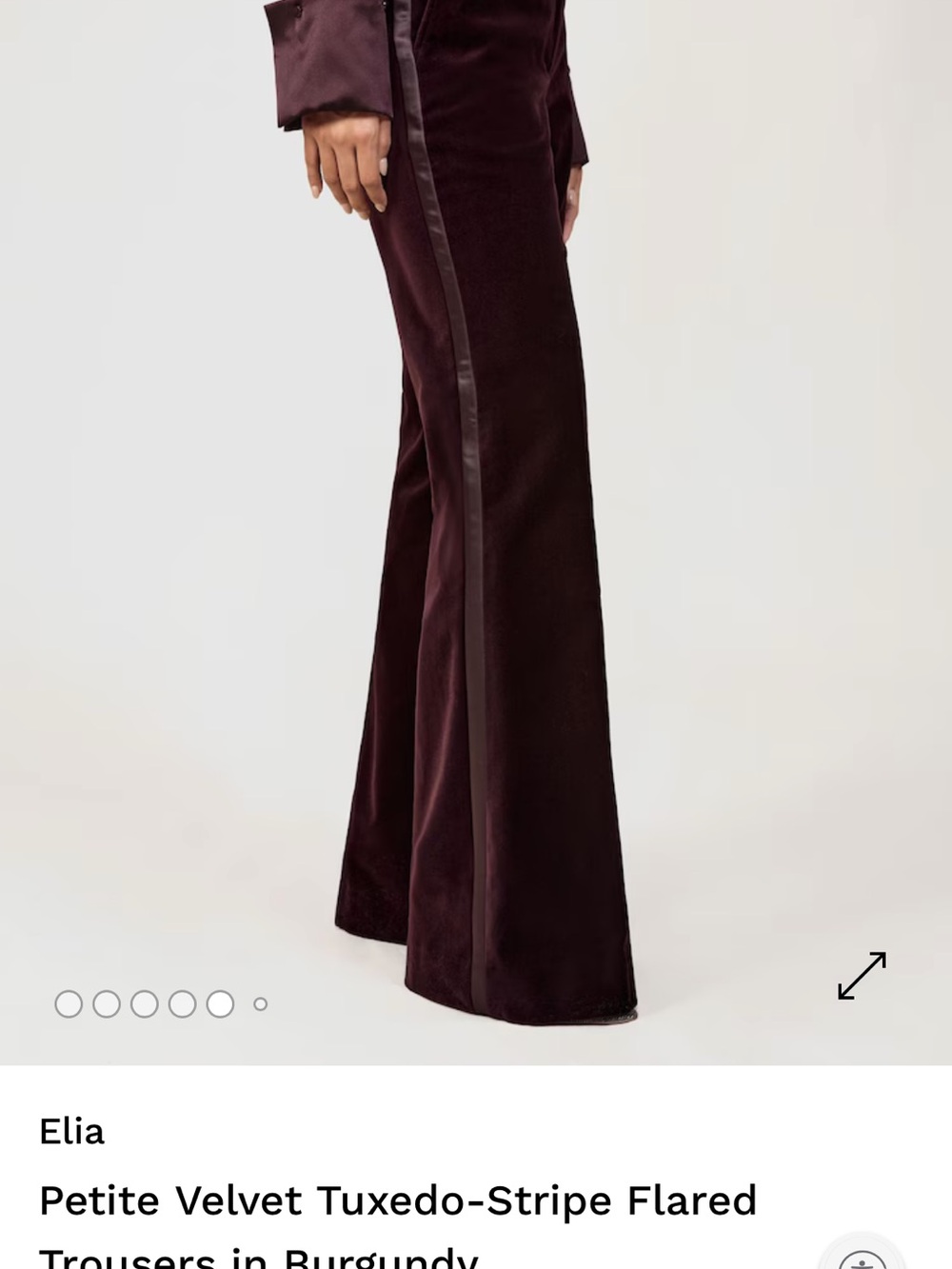 REISS Velvet Suit in Burgendy - Picture 7 of 11